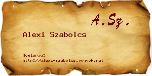 Alexi Szabolcs névjegykártya